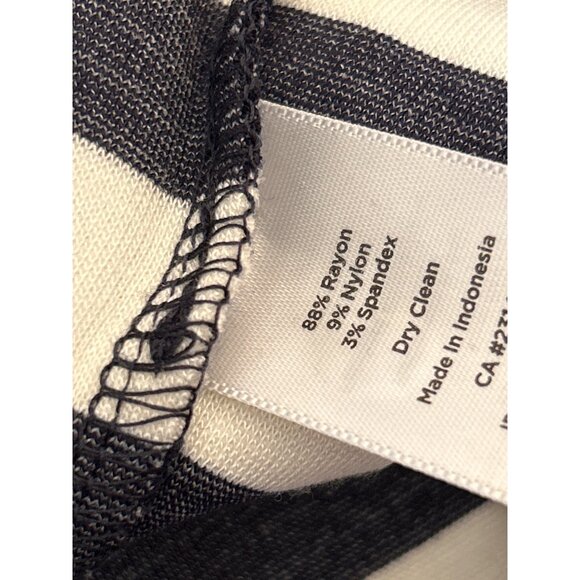 NWT Talbots Plus Size 3X Nautical Navy White Striped 3/4 Sleeve Top Coastal Chic - Picture 4 of 4